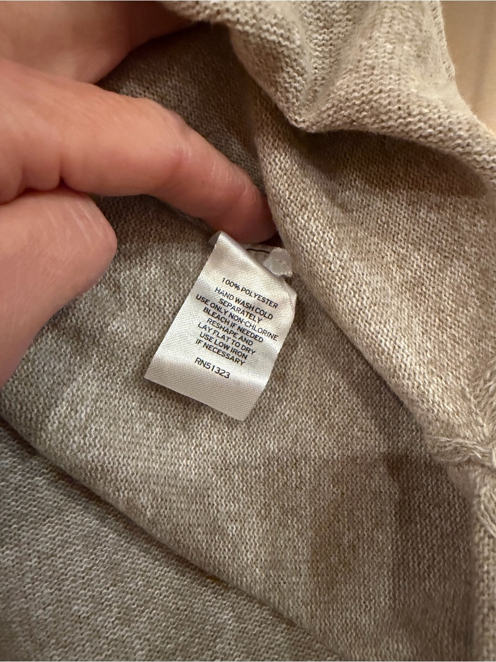 Halogen Taupe Zip-Front Hoodie Sweater - Picture 3 of 3